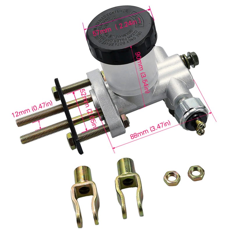 SOLLON Go Kart Hydraulic Brake Master Cylinder Replacement for 90cc 110cc 125cc 150cc 200cc 250cc Go Kart Buggy Sunl BMS Kandi Roketa Kazuma Kinroad TaoTao Twister ATV - Image 5